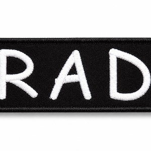 Rad Patch/Iron-on Patch/Retro 80s Vintage Throwback/Surf Gear/Embroidered Sew-on Applique for Clothing Vest/Jacket Backpack Hats image 2