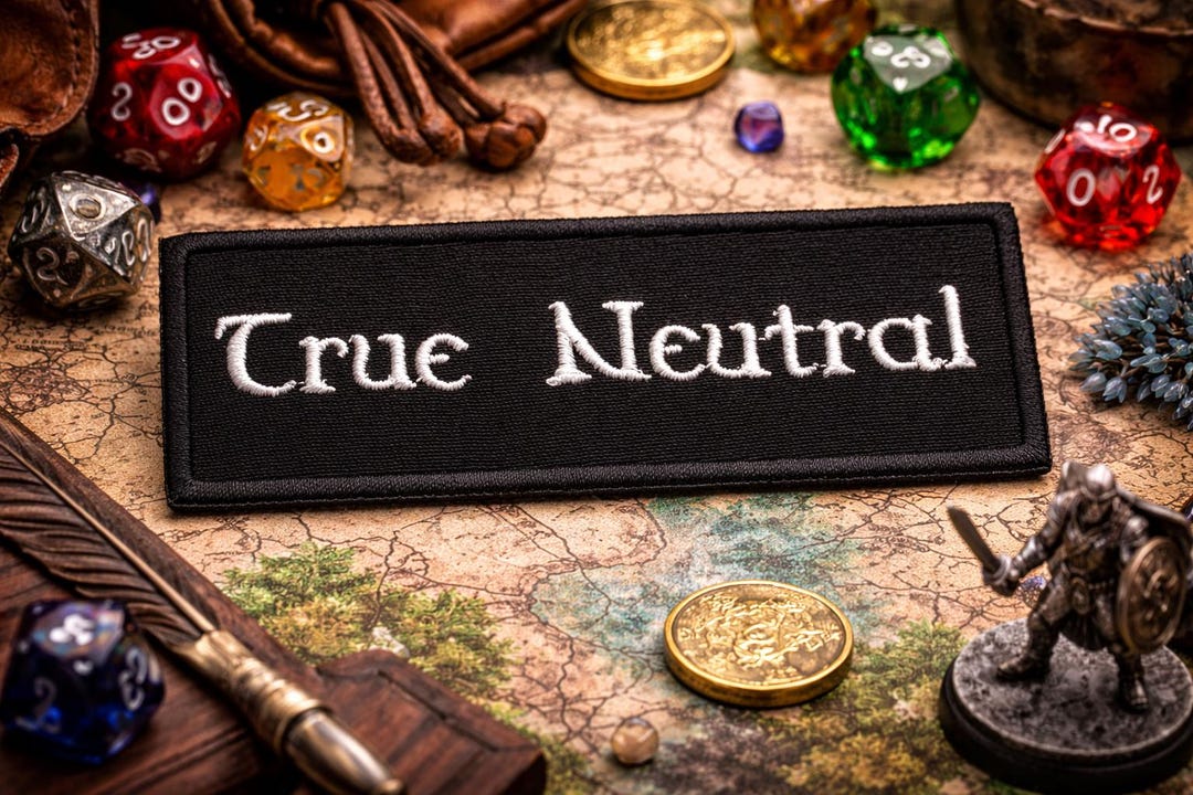 True Neutral Patch/iron-on Patch/character Classes/d&d Tabletop Gaming ...