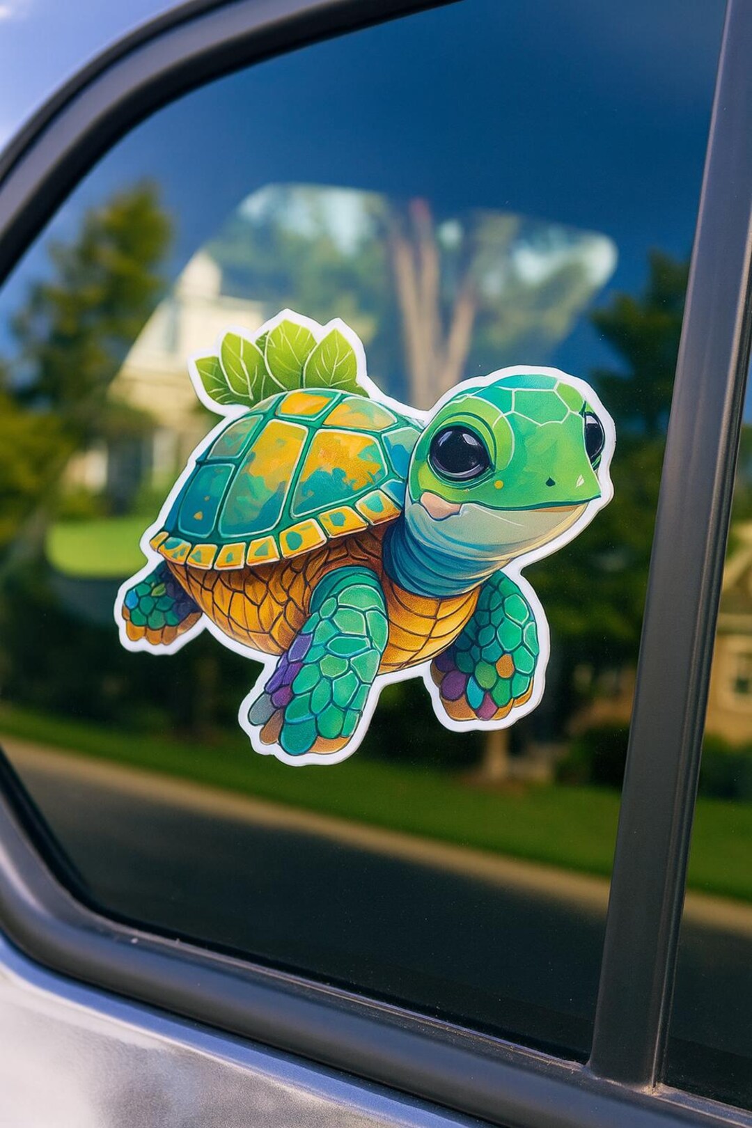 Cute Sea Turtle Sticker Decal, Waterproof Vinyl Beach Animal Sticker ...