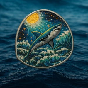 Hai Aufnäher/Haifisch Aufnäher/Aufnäher zum Aufnähen/Aufnähen