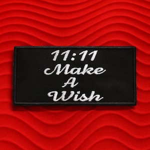 11:11 Make A Wish Patch/Iron-On Patch/Angel Number Patch/Christmas Festive Patches/Embroidered Sew-on Applique for Stocking, Jacket, Clothes