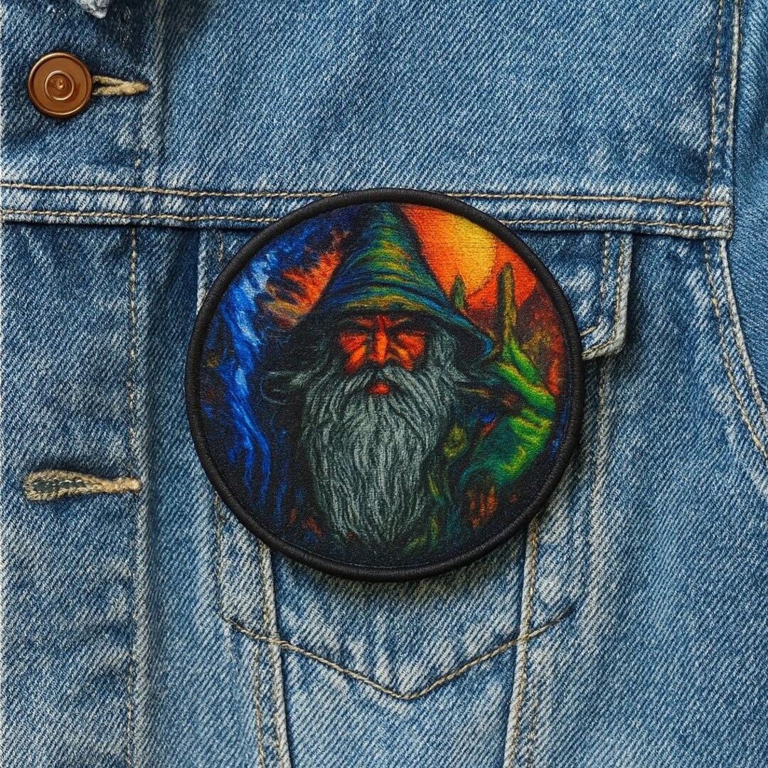 Wizard Patch Wizard Patch Iron-on/sew-on Applique for Vest Jacket Clothing Backpack ...