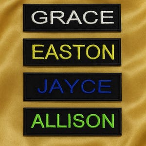 Parche personalizado con nombre, bordado, termoadhesivo o para coser, para uniformes, chalecos, chaquetas, ropa y mochilas - Parches con texto personalizado