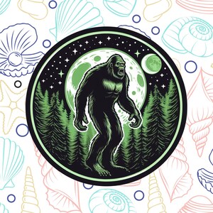 Bigfoot Sticker Decal, Waterproof Vinyl Cryptid Sticker, Water Bottle Laptop Decal, Sasquatch, Myth Legend, Creature, Monster, Roaring