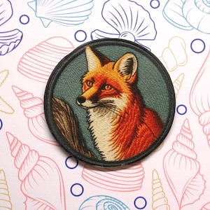 Red Fox Patch Iron-on/Sew-on Applique for Vest Jacket Clothing Backpacks, Wild Animal Badge, Travel Souvenir, Nature, Outdoor, Portrait, DIY