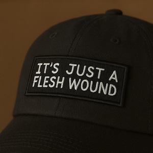 It&#39;s Just A Flesh Wound Patch Embroidered Iron-on/Sew-on Applique for Jacket, Clothes, Backpack, Biker, Sarcastic, Dark Humor, Funny Saying