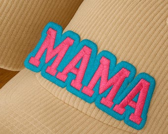 Parche bordado personalizado de mamá: parches de texto personalizados / parche con nombre colorido para planchar o coser / para ropa, uniformes y bolsos