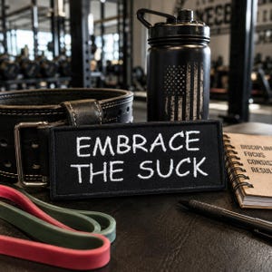 Embrace The Suck Patch/Iron-On Patch/Military Humor/Sarcastic Saying Gift/Embroidered Sew-On Applique for Clothing Backpacks Tactical Gear