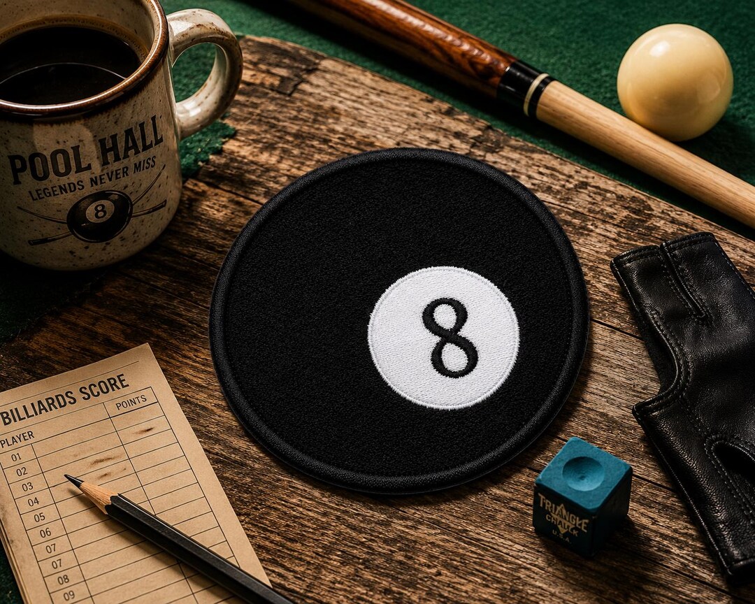 8-ball Patch/iron-on Patch/billiard's Table/pool Hall/biker Vest