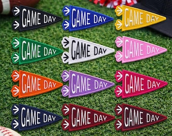 Game Day Pennant Patch, purple game day patch, trucker hat patches, flag patch, sport patches, football patch, baseball patch, cheer patches