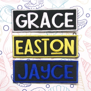 Personalized Name Patch Embroidered/Custom Text Name Patch/Iron-on/Sew-on Patch Applique for Uniform Jacket Clothing Backpack/Custom Patches