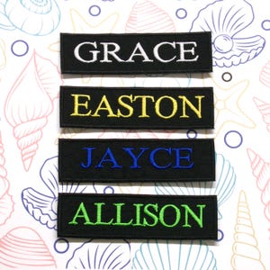 Personalized Name Patch Embroidered, Custom Text Patches Embroidered, Sew On/Iron On Patch Applique for Clothes Backpacks, Custom Name Patch