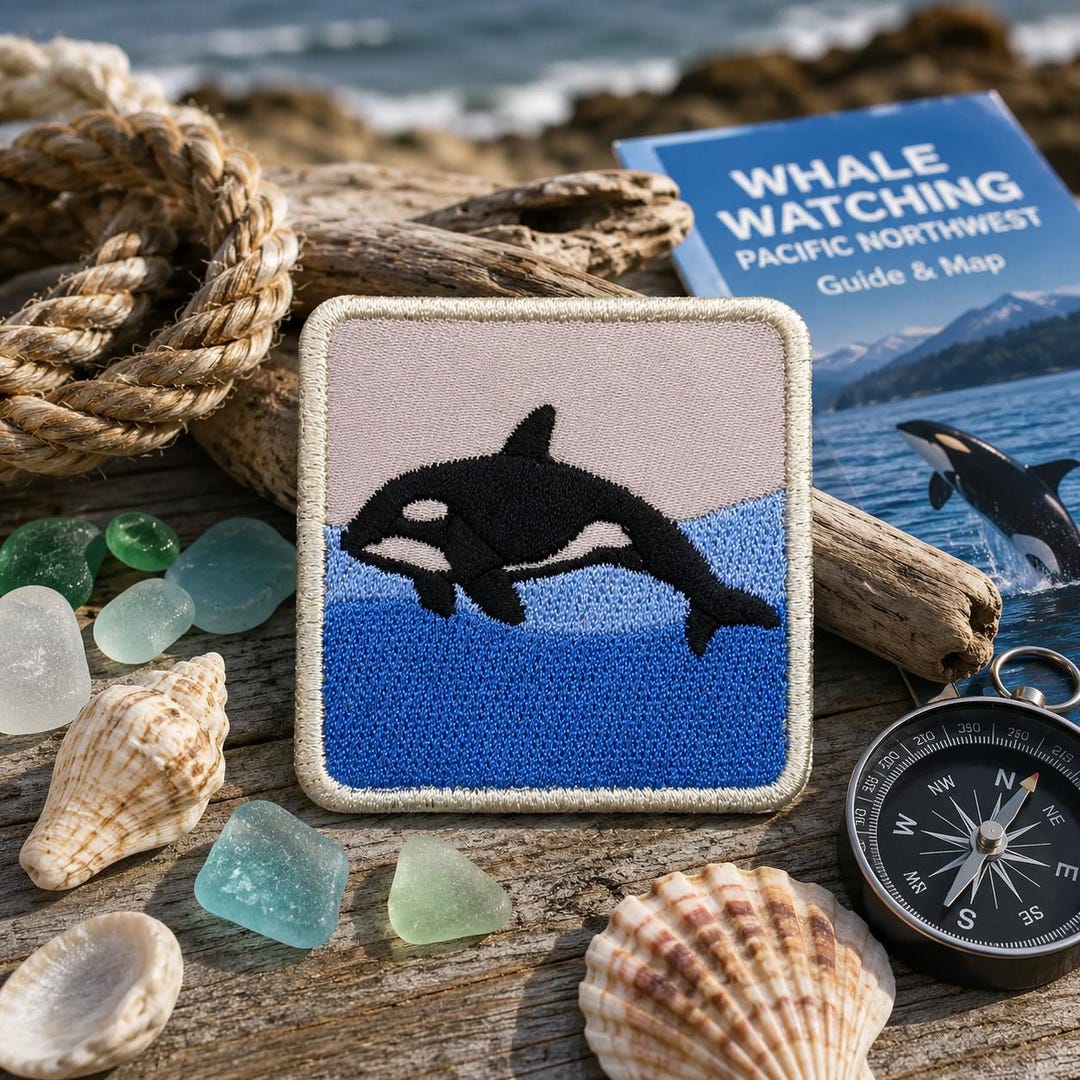 Orca Whale Patch/iron-on Patch/sea Life & Diver Gift/fun Vacation