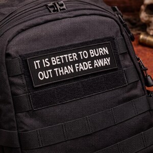 It Is Better To Burn Out Than Fade Away Patch/Iron-On Patch/Highlander Kurgan/Embroidered Sew-on Applique for Clothing Backpack Bild 2
