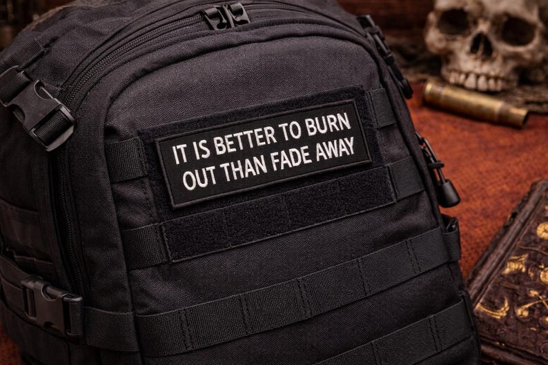 It Is Better To Burn Out Than Fade Away Patch/Iron-On Patch/Highlander Kurgan/Embroidered Sew-on Applique for Clothing Backpack Bild 2