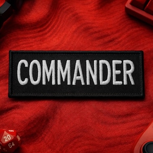 COMMANDER Patch/Iron-on Patch/Sci-Fi Gift/Military/Tabletop Games/Geeks & Gamers/Embroidered Sew-on Applique for Clothing Jacket Backpack