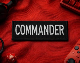 COMMANDER Patch/Iron-on Patch/Sci-Fi Gift/Military/Tabletop Games/Geeks & Gamers/Embroidered Sew-on Applique for Clothing Jacket Backpack