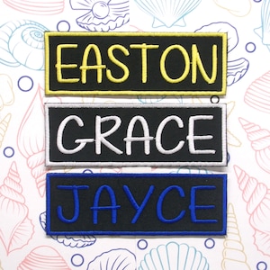 Personalized Name Patch Embroidered Iron-on/Sew-on Applique for Uniforms Vest Jacket Clothing Backpack - Custom Text Patches, Custom Nametag