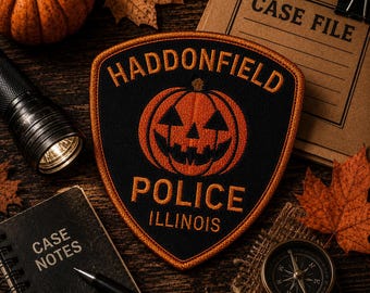 Haddonfield Police Patch/Iron-On Patch/Halloween Costume Decor//Adult Patches/Horror Movie Inspired Patch/Sew-On Patch Applique for Clothing
