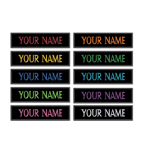 Custom Israel name patches tags personalized iron on hook backing  embroidered