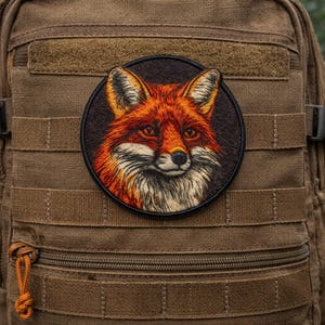 Red Fox Patch/Iron-On Patch/Wild Animal Badge, National Parks and Nature, Hiking & Camping/Sew-on Applique for Vest/Jacket Clothes Backpack image 3