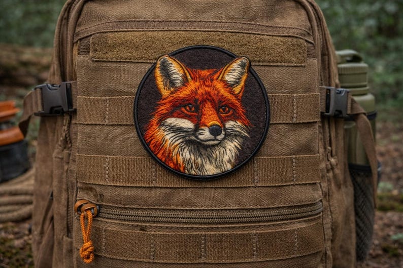 Red Fox Patch/Iron-On Patch/Wild Animal Badge, National Parks and Nature, Hiking & Camping/Sew-on Applique for Vest/Jacket Clothes Backpack image 3