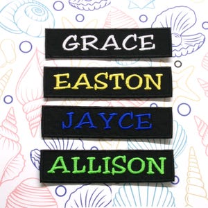 Personalized Name Patch Embroidered Iron-on/Sew-on Applique for Uniforms Vest Jacket Clothing Backpack - Custom Text Patches, Custom Nametag