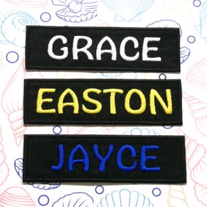 Personalized Name Patch Iron On/Sew On Embroidered Applique Patch for Clothes Jackets Backpacks, Embroidered Name Patch, Custom Name Tag