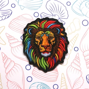 Majestic Lion Patch Iron-on/Sew-on Applique for Jackets, Vest, Clothing, Outdoor Gear, Wild Animal Badge, Nature, Roaring Big Cats, Africa