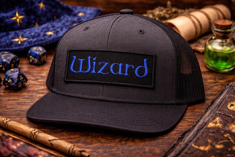 Écusson sorcier/Écusson thermocollant/Geeks et gamers/Classes de personnages/D&D/Jeux sur table/Appliques brodés à coudre pour vêtements, chapeaux image 2