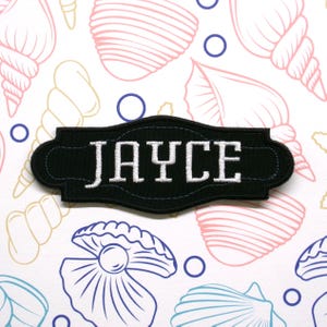 Personalized Name Patch Embroidered Iron-on/Sew-on Applique for Uniforms Vest Jacket Clothing Backpack - Custom Text Patches, 4x1.5&quot; Nametag