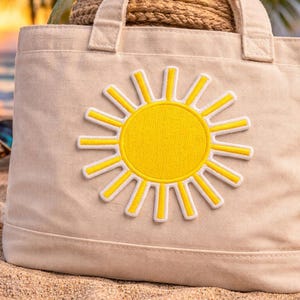 Sunshine Patch/Iron-On Patch/Beach Vibes/Summer Souvenir Gift/Tropical Ocean Waves/Sew-on Applique for Clothing Tote Bags Backpacks image 3