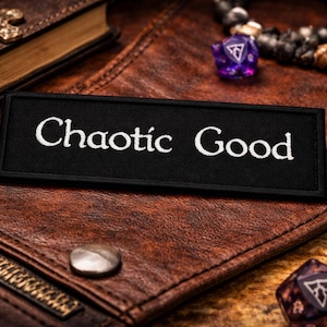 Bon écusson chaotique/écusson thermocollant/classes de personnages/Donjons et dragons/appliqués brodés à coudre pour vêtements gilet/veste sac à dos chapeaux