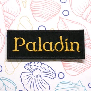 Paladin Gaming Toon Patch Embroidered Iron-on/Sew-on Applique for Jacket, Clothing Backpack, WOW, D&D Dungeon Master, DM, RPG Games, Fantasy