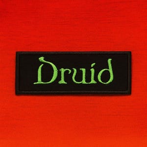 Écusson druide/écusson thermocollant/appliques brodées à coudre pour vêtements/personnage/classe WOW/DND/jeux de table/DM/Donjons Dragons/Fantasy