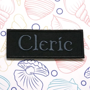 Cleric Patch Character Classes 4&quot; Embroidered Iron-On Applique for Clothing - Dungeon Master, DM, Dungeons Dragons, DnD, Tabletop Gaming