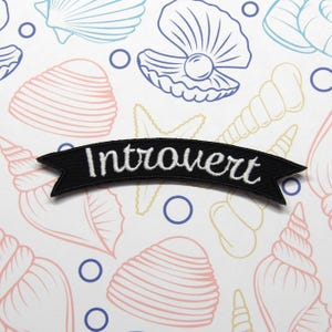 Introvert Patch Embroidered Iron-on/Sew-on Applique Vest Jacket Clothing Backpack, Rocker Style Biker MC Motorcycle, 4"x1" Geeks & Gamers