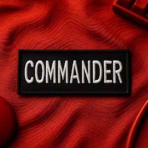 COMMANDER Patch/Iron-on Patch/Embroidered Sew-on Applique for Jackets, Clothing, Backpacks/Sci-Fi Patch/Fantasy/Military/Tabletop Games