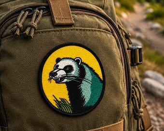 Honey Badger Patch/Iron-On Patch/Wild Animal Badge/Nature & Outdoor Parks/Forest/Sew-on Applique for Clothing Vest/Jacket Hats Backpack