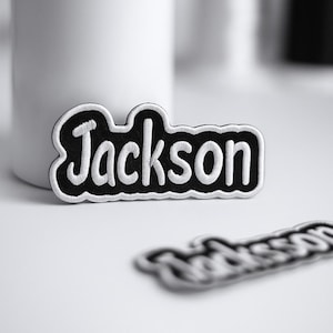 Personalized Embroidered Name Patch, Custom Text, Iron On Applique