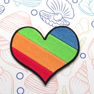 Panromantic Heart Patch, Embroidered Iron-On/Sew-On Patch, Love is Love Patch, Gay Rights Patch, Equal Rights Patch, LGBTQ Patch, Applique