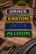1" T x 4" W Custom Name Patch/Iron-On Patch/Embroidered Sew-on Applique for Vest, Jacket, Clothing, Backpack, Personalized Name Tag Patches