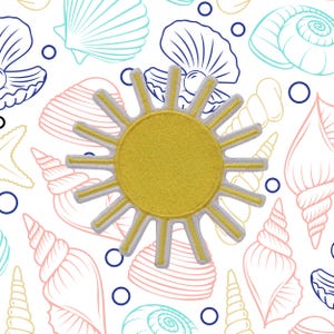 Sunshine Patch/Iron-On Patch/Sew-on Applique for Tote Bag/Backpack/Clothing/Beach Vibe Patch/Beach Adventure/Tropical Patch/Ocean Wave Patch