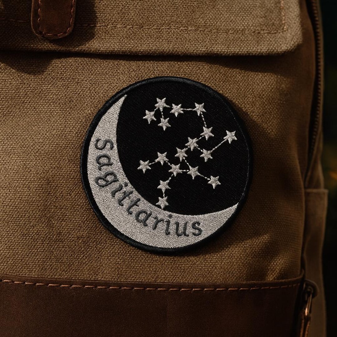 Sagittarius Sign Zodiac Constellation Embroidered Patch – Iron-on Patch ...