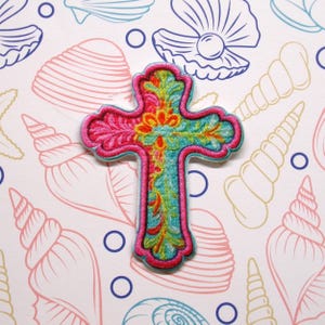 Christian Cross Patch Iron-on/Sew-on Applique for Vest Jacket Backpack Clothing, Religious Patch, Love Jesus Patch, Faith Patch, Bible Patch