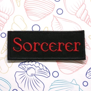 Sorcerer Patch 4&quot; Embroidered Iron-On Applique for Clothes, Character Classes Patch, DnD, Tabletop Gaming, Dungeon Master, DM, Fantasy patch