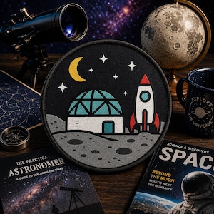 Alpha Moon Base Patch/Iron-on Patch/Xfiles Sci-fi Theme/NASA & Space Exploration/Sew-On Applique for Clothing Vest/Jacket Backpack Gear
