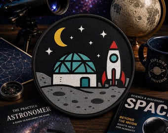 Alpha Moon Base Patch/Iron-on Patch/Xfiles Sci-fi Theme/NASA & Space Exploration/Sew-On Applique for Clothing Vest/Jacket Backpack Gear