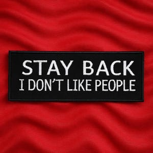 Parche "No me gusta la gente", termoadhesivo, introvertido, antisocial, bordado para coser en chaquetas, ropa y mochilas.