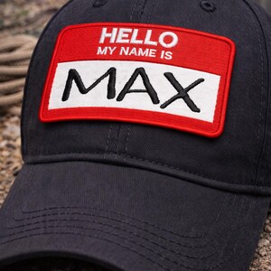 Hello My Name Is Custom Patch Name Patch Personalized Name Patch Name Tag with Hook Fastener Available image 4